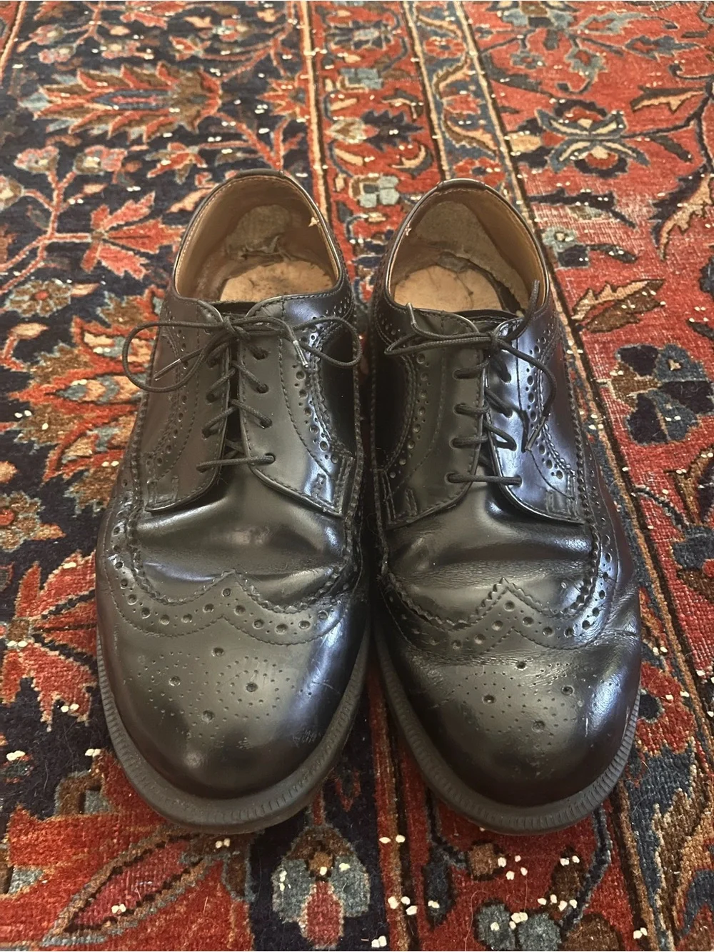Dr. Martens 3989 Black Wingtip Leather Brogues